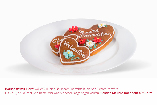 alpenherz - Botschaft mit Herz